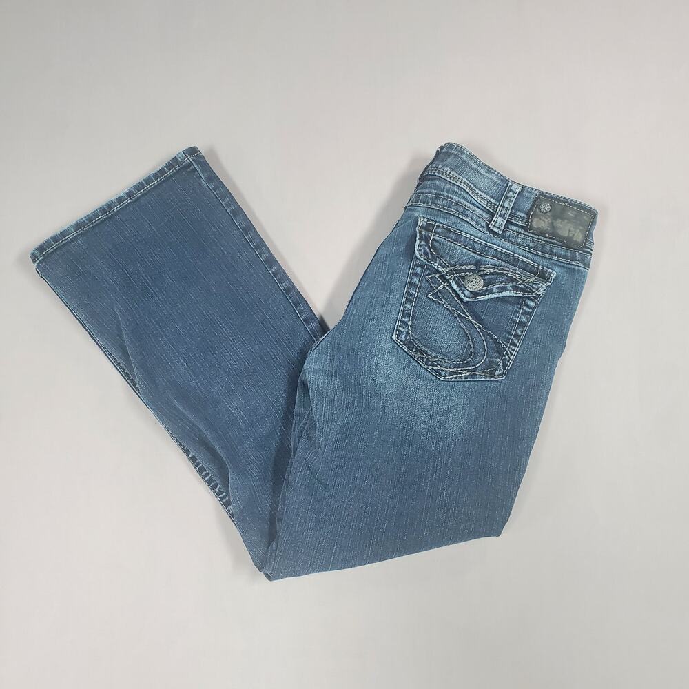 Silver Jeans Womens Suki Surplus Bootcut Western Mid Rise Size 34x30 Cowgirl